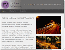 Tablet Screenshot of eminentvaluations.com